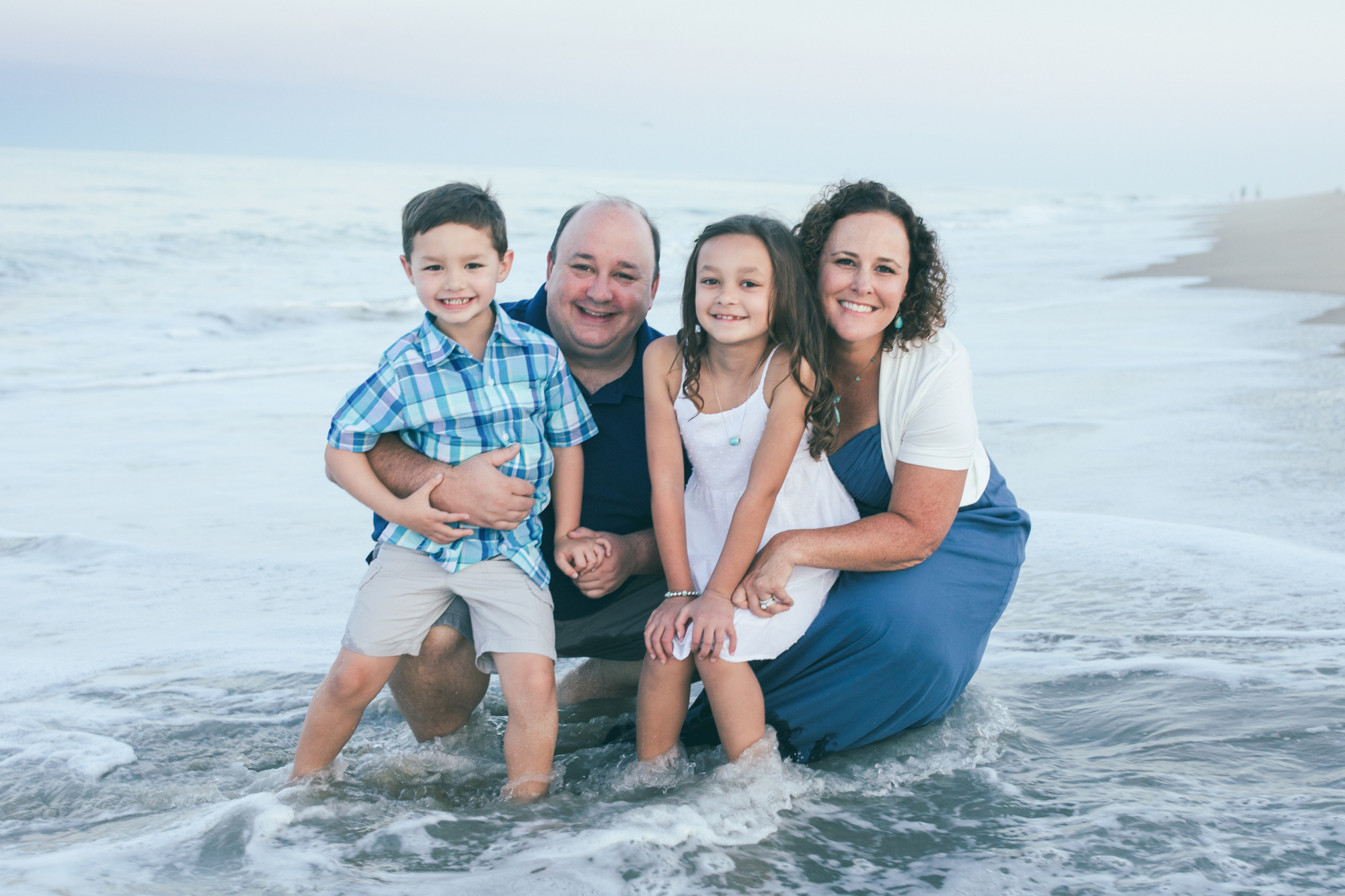 Fun family moment on Fenwick Island beach